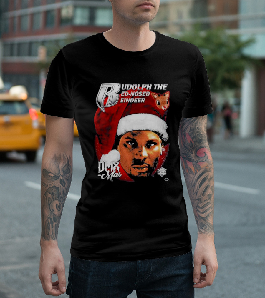 Rudolph The Red-nosed Reindeer DMX-Mas Santa Hat Christmas T-Shirt