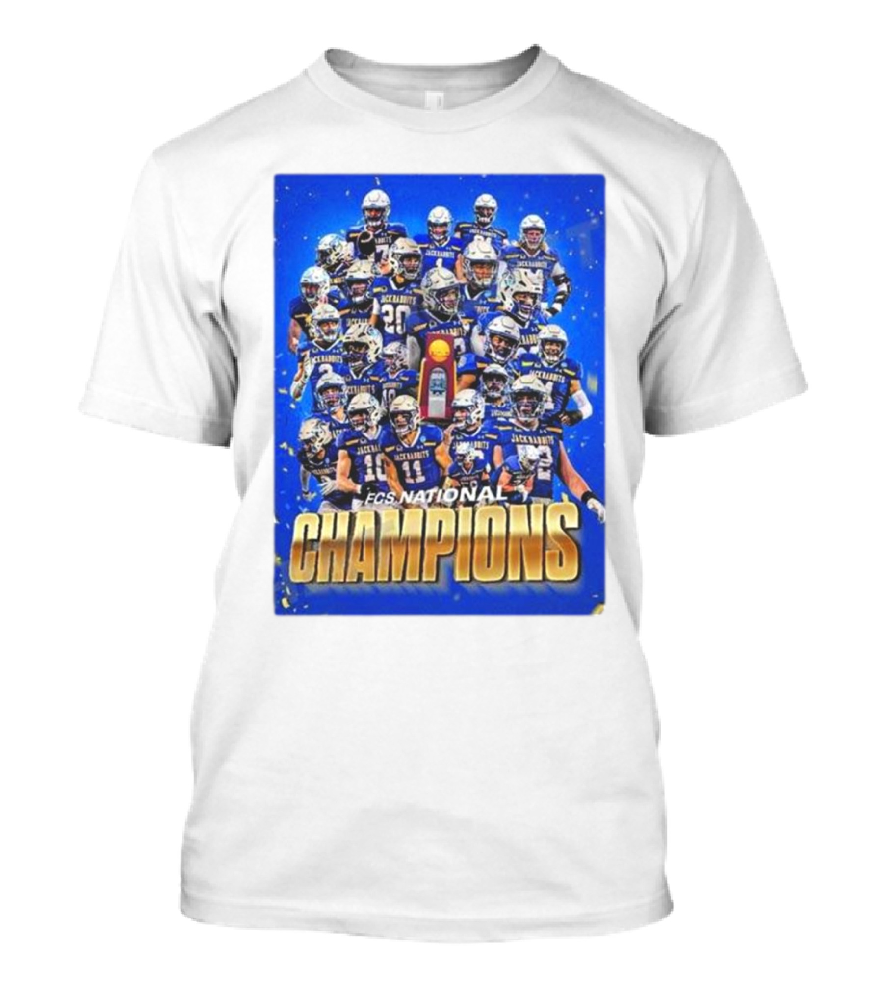 South Dakota State Jackrabbits FCS National Champions 2024 Football Team Victory T-Shirt