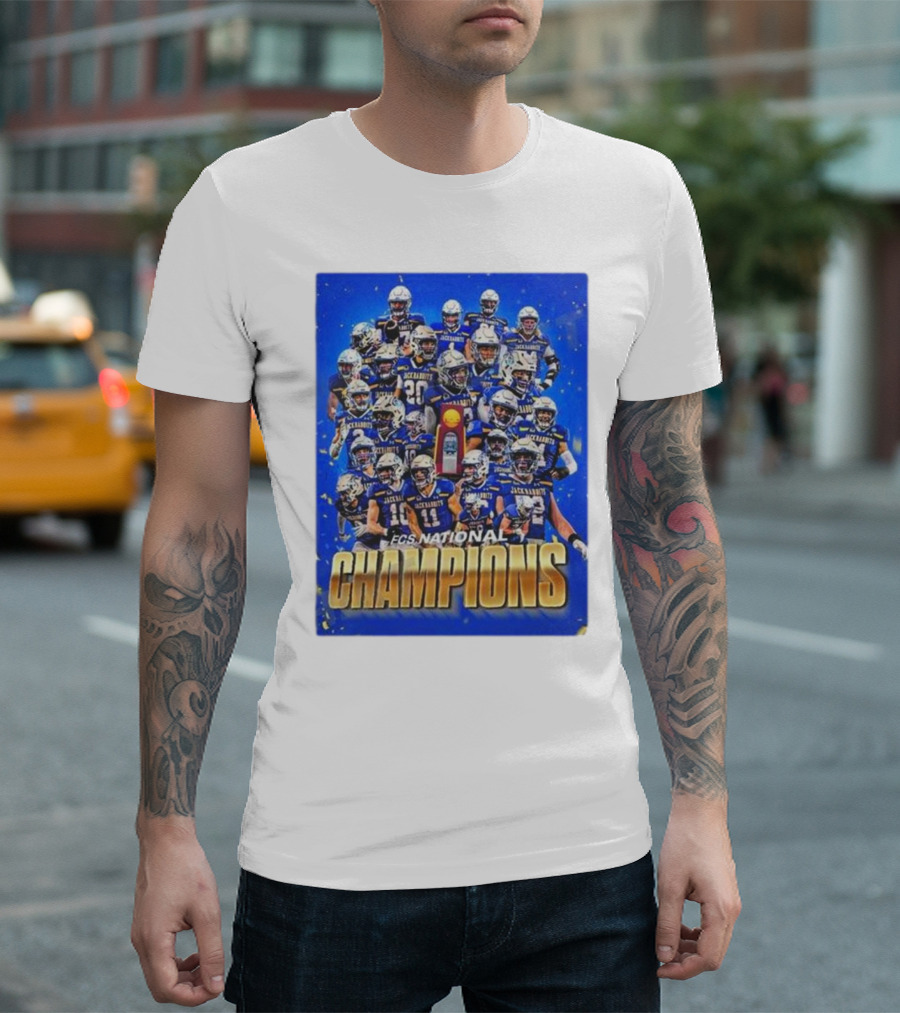 South Dakota State Jackrabbits FCS National Champions 2024 Football Team Victory T-Shirt