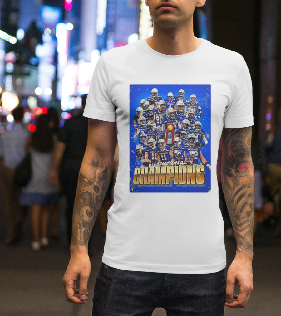 South Dakota State Jackrabbits FCS National Champions 2024 Football Team Victory T-Shirt