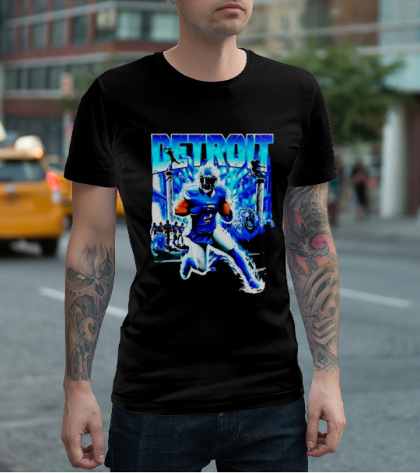Detroit Football Lions Player Dynamic Action Official Merchandise T-Shirt
