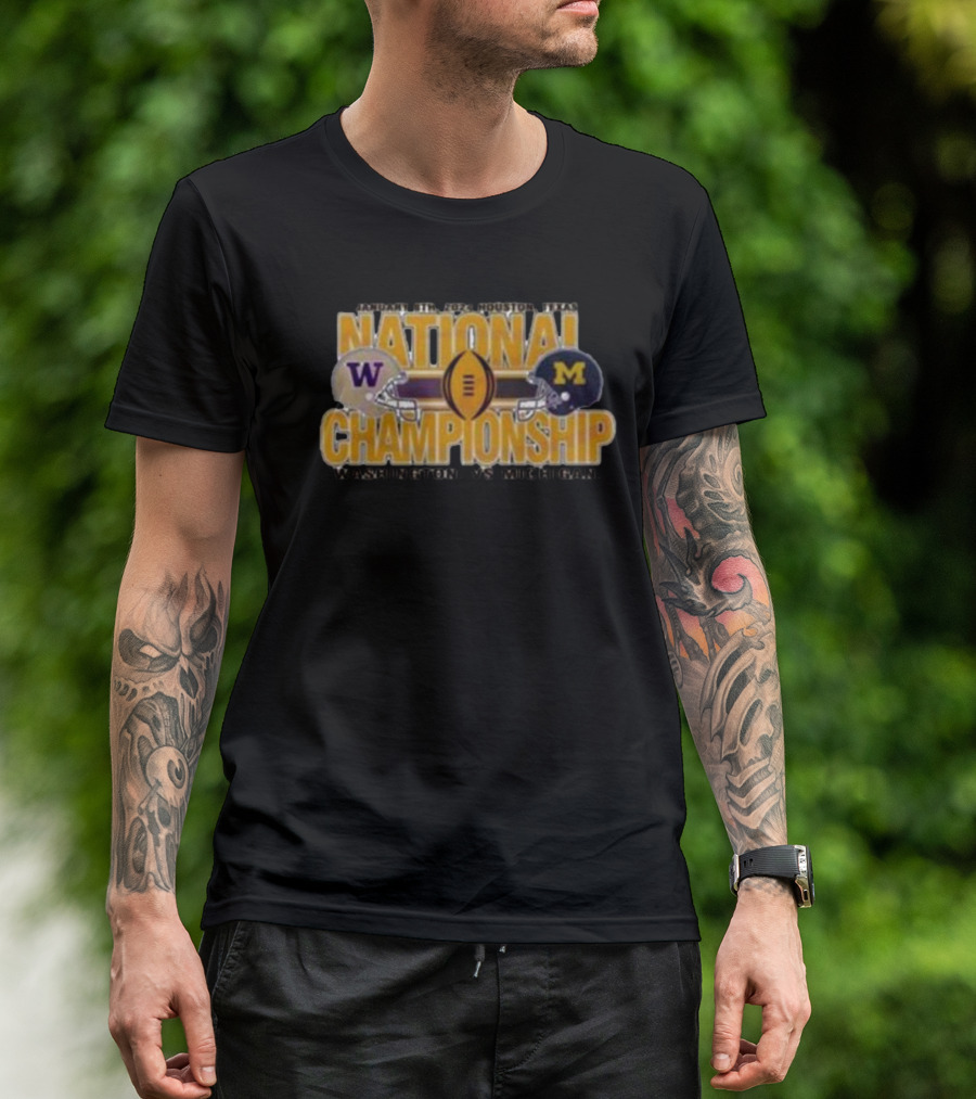 National Championship Washington Vs Michigan January 8th 2024 Houston Texas T-Shirt