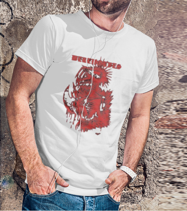 Werewolves Death Metal Red Skeleton Creature T-Shirt