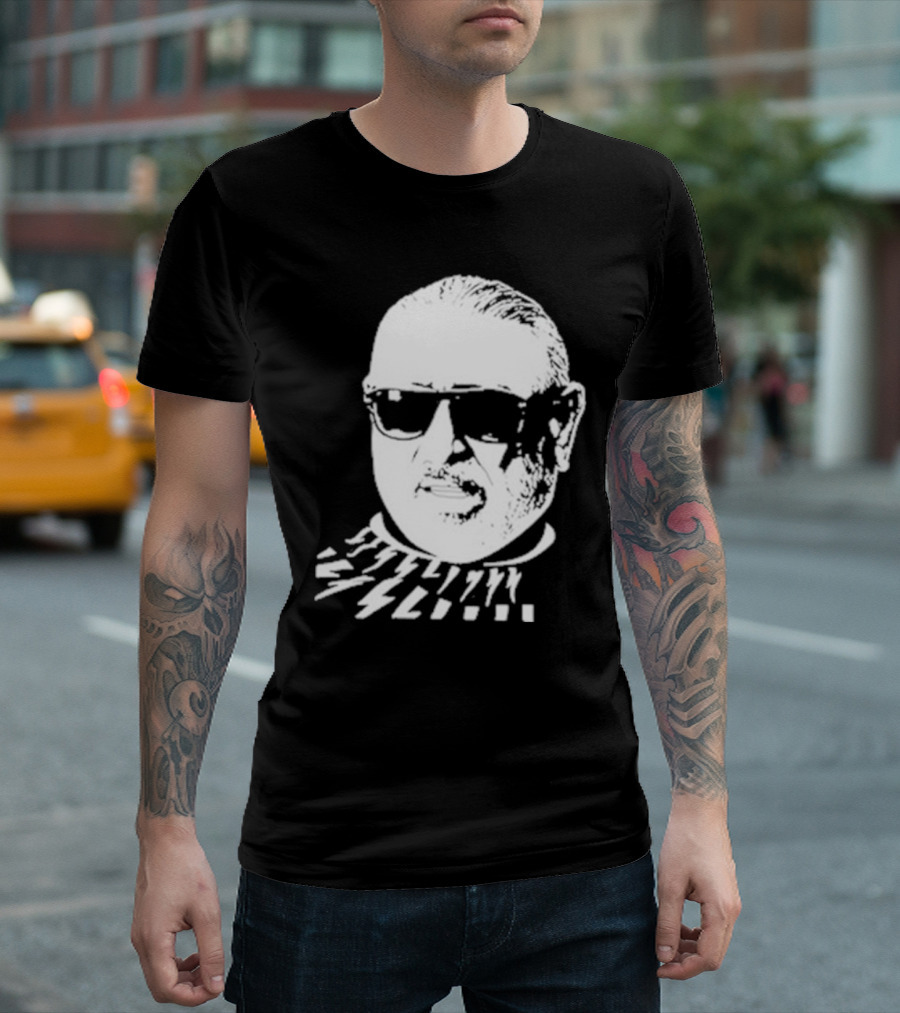 Serghei Mizil Iconic Graphic Black Sunglasses T-Shirt