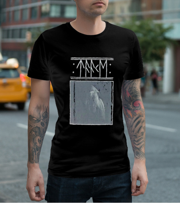 Taake Stridens Hus Nordic Runes Monochrome T-Shirt
