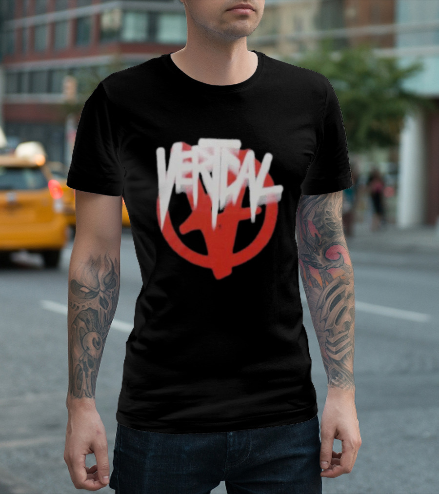 Verticalgoods Kaos Vertical Symbol in Red and White T-Shirt