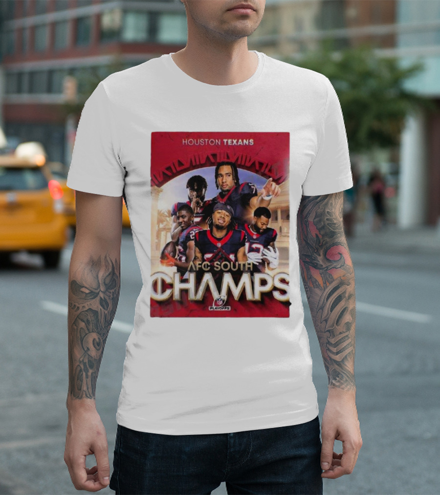 Houston Texans AFC South Champs 2023-2024 NFL Playoffs T-Shirt