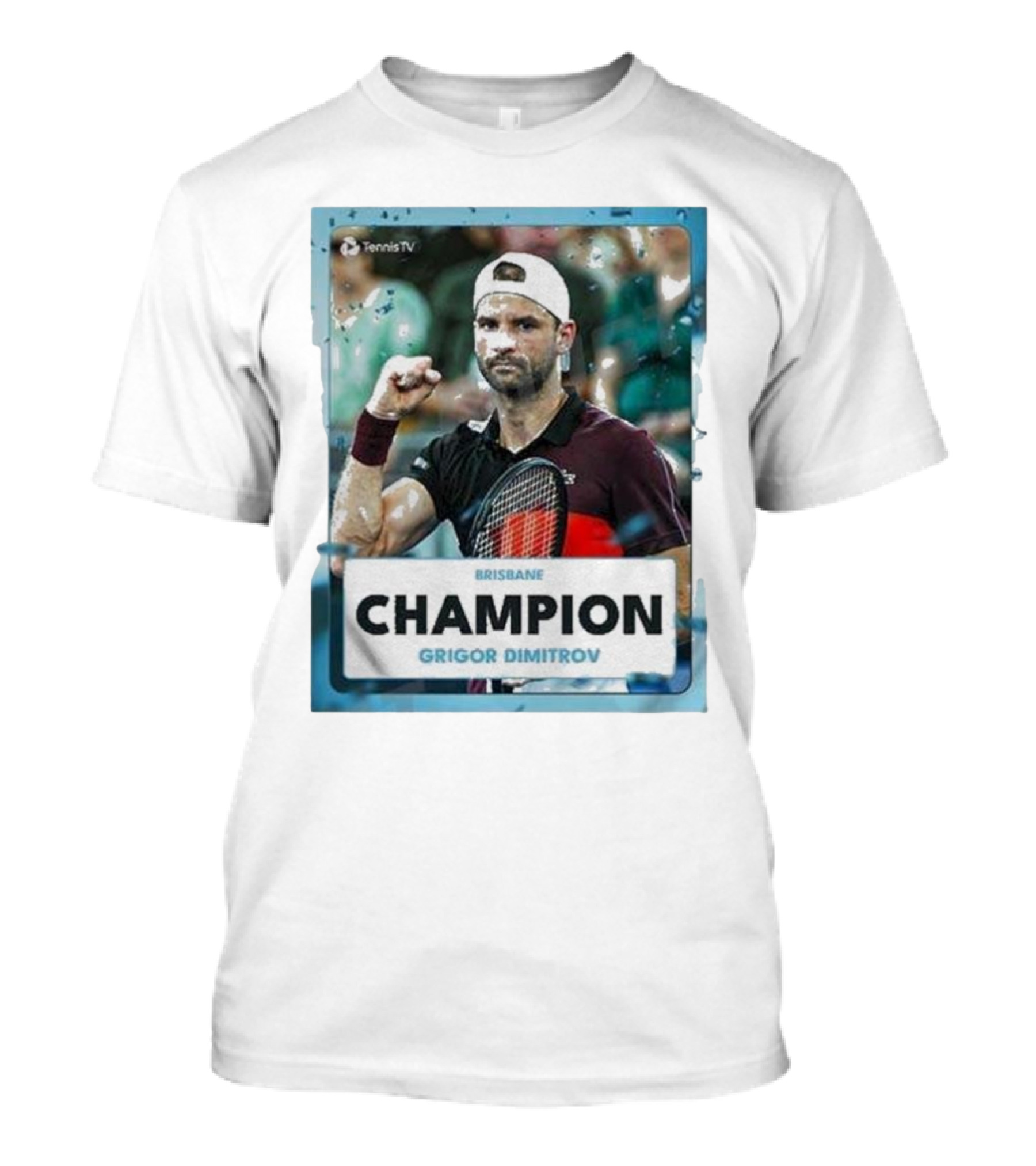 Brisbane Champion Grigor Dimitrov Tennis TV Image T-Shirt