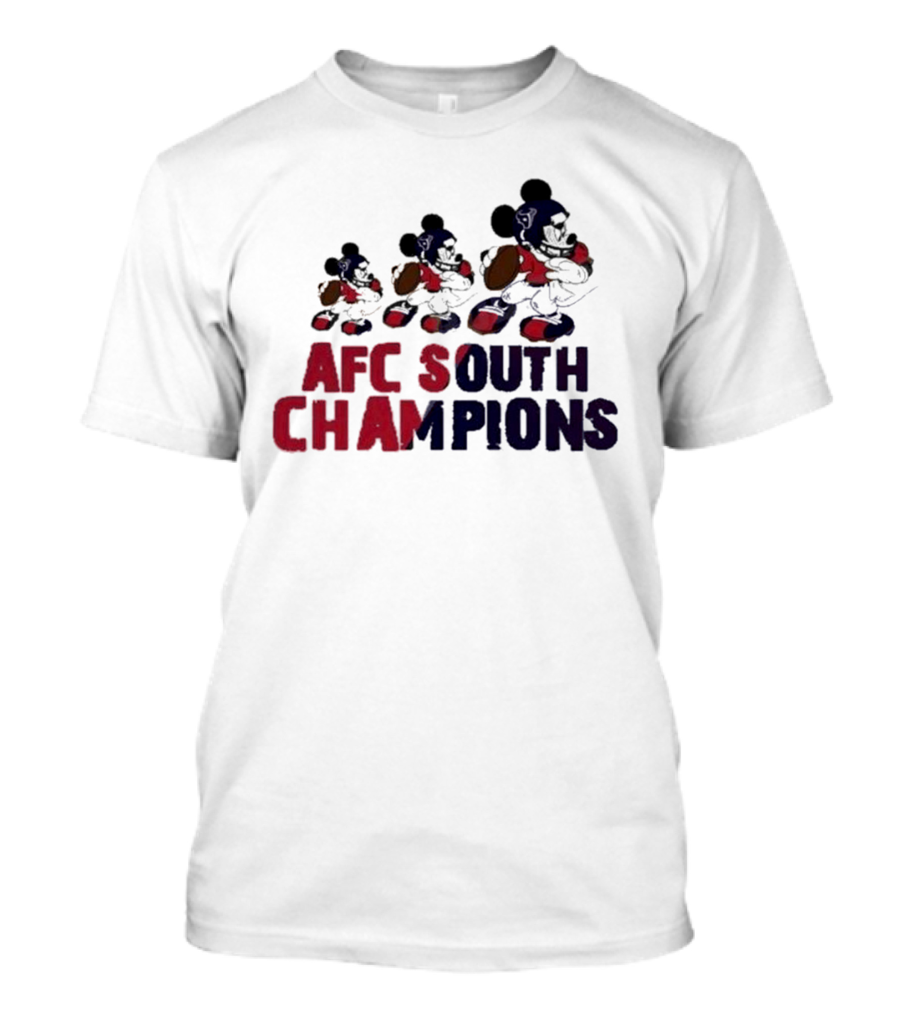 Mickey Mouse Disney Houston Texans AFC South Champions 2023-2024 T-Shirt