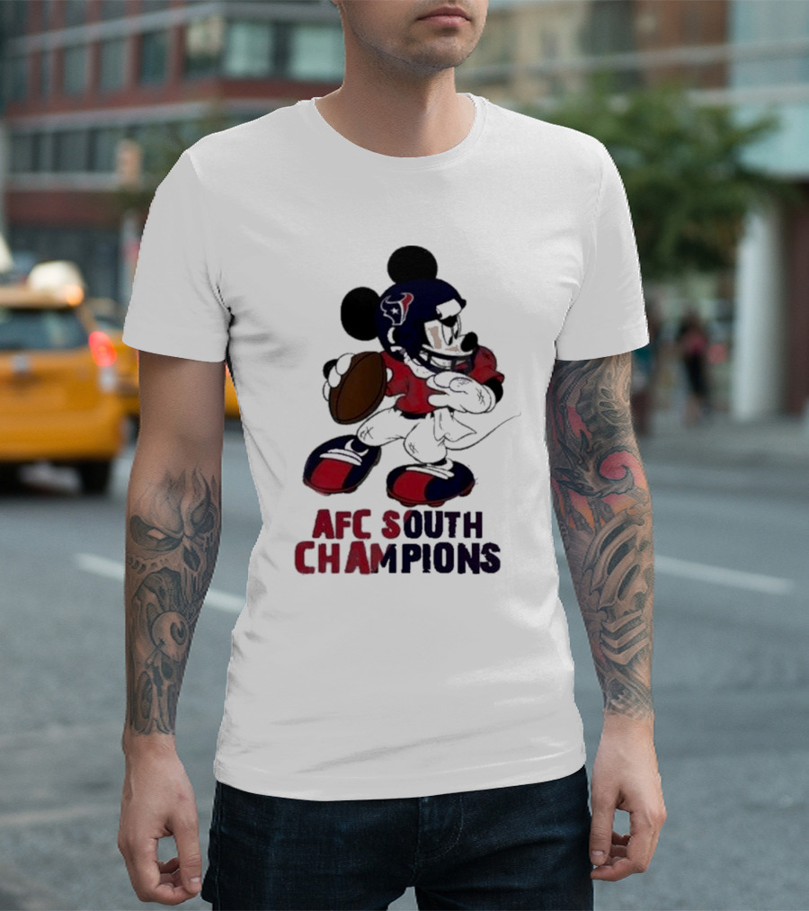 Mickey Mouse Houston Texans AFC South Champions 2023-2024 T-Shirt