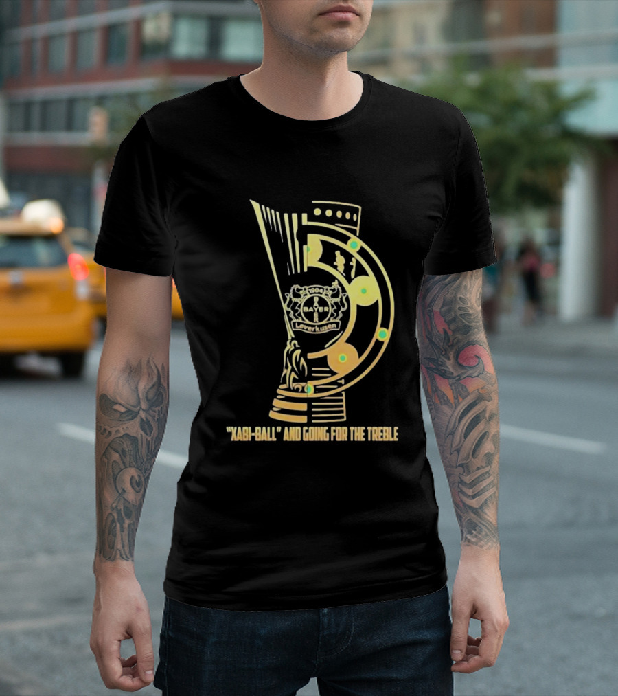Bayer Leverkusen 1904 Xabi-Ball and Going for the Treble T-Shirt