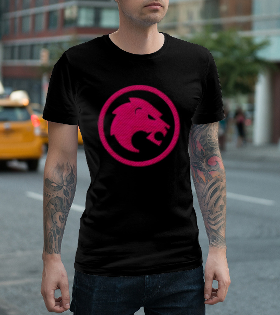 Jon Rahm Sponsor Legion XIII Pink Lion Emblem T-Shirt