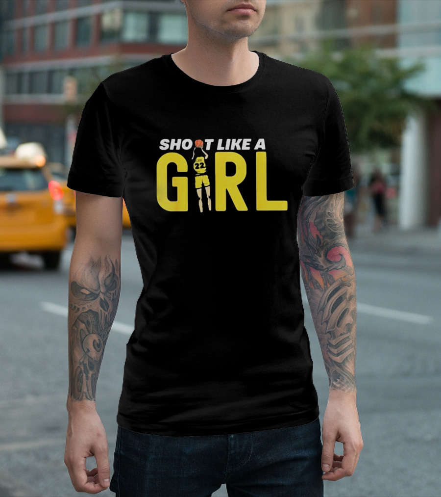 Shoot Like A Girl 22 Fan Basketball Jumper T-Shirt