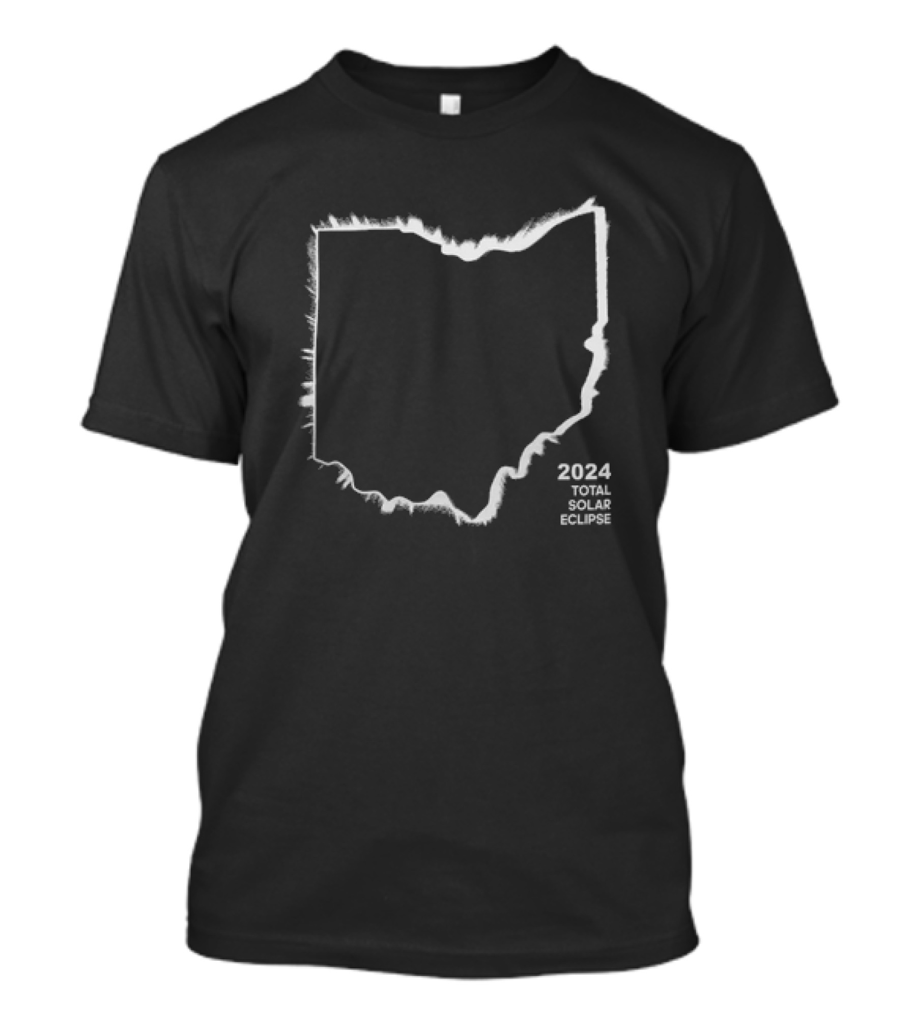 Ohio 2024 Total Solar Eclipse Silhouette Cincyshirt T-Shirt