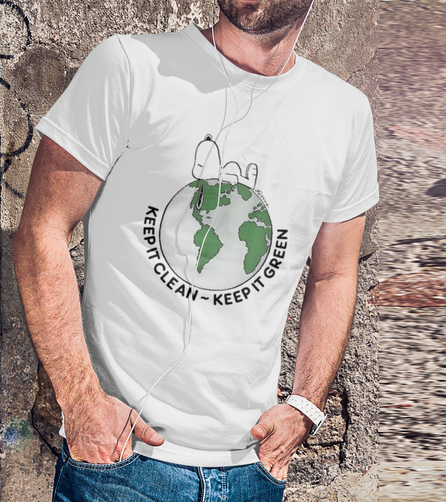 Keep It Clean Keep It Green Snoopy Earth Day T-Shirt