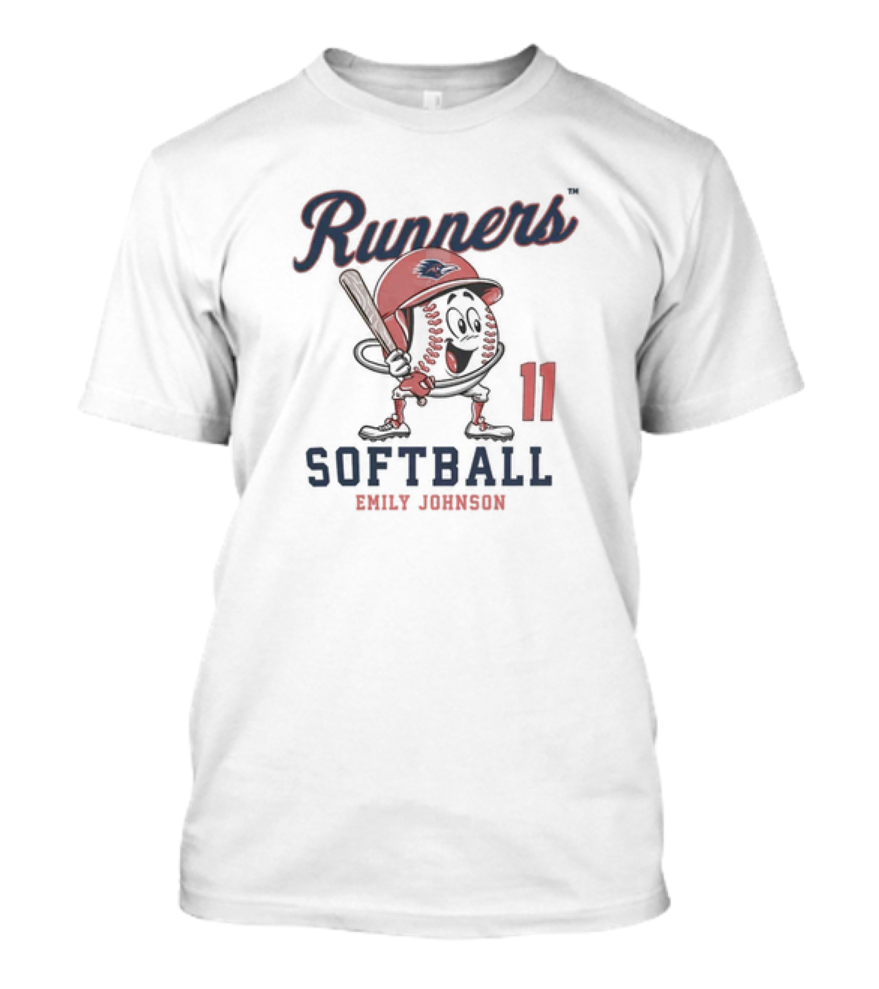 Runners Softball Emily Johnson 11 Shersey Fashion T-Shirt