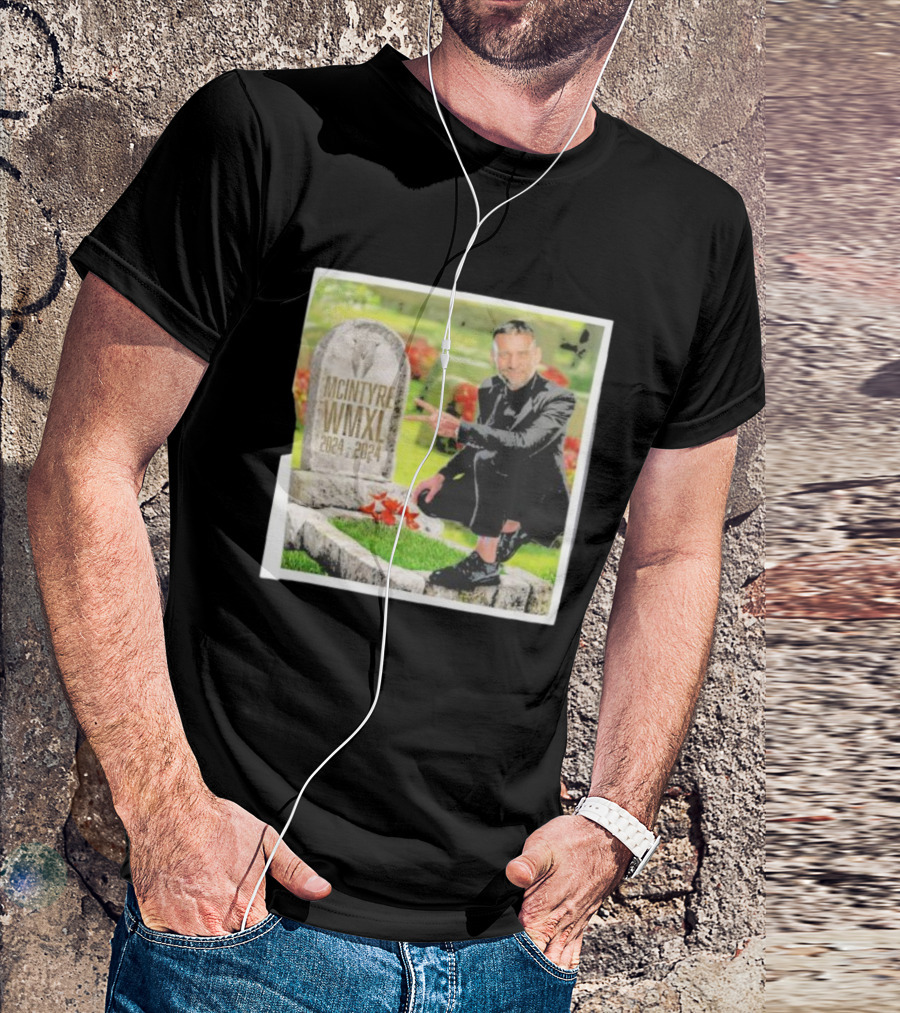CM Punk Pointing At McIntyre WMXL Tombstone T-Shirt