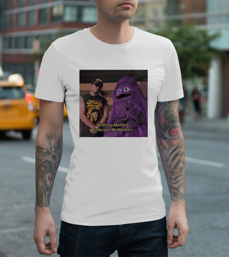 King Diamond Nothing Matters Embrace McNihilism Grimace T-Shirt