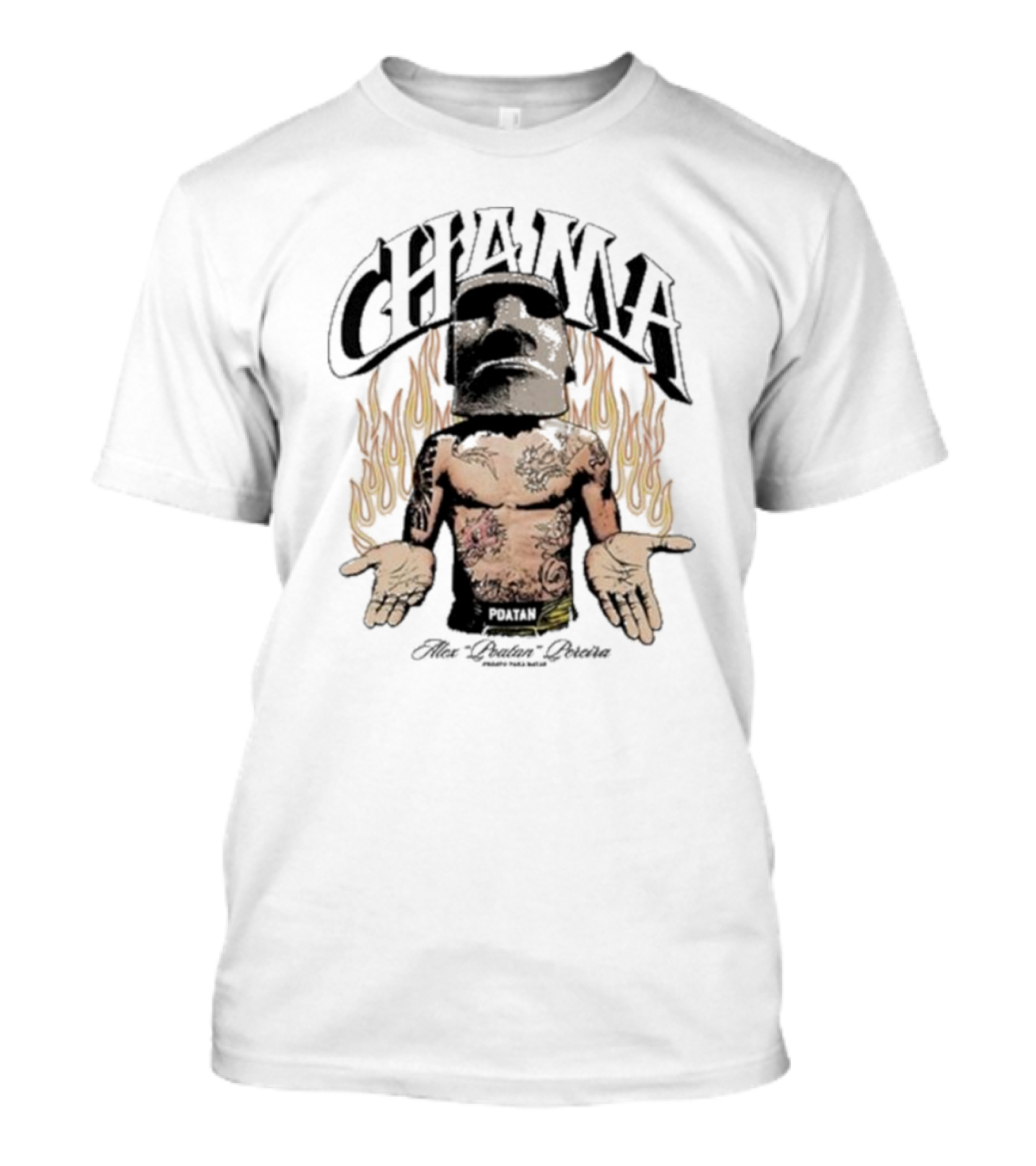 Chama Poatan Alex Poatan Pereira Pronto Para Matar Fiery Warrior Tattooed T-Shirt