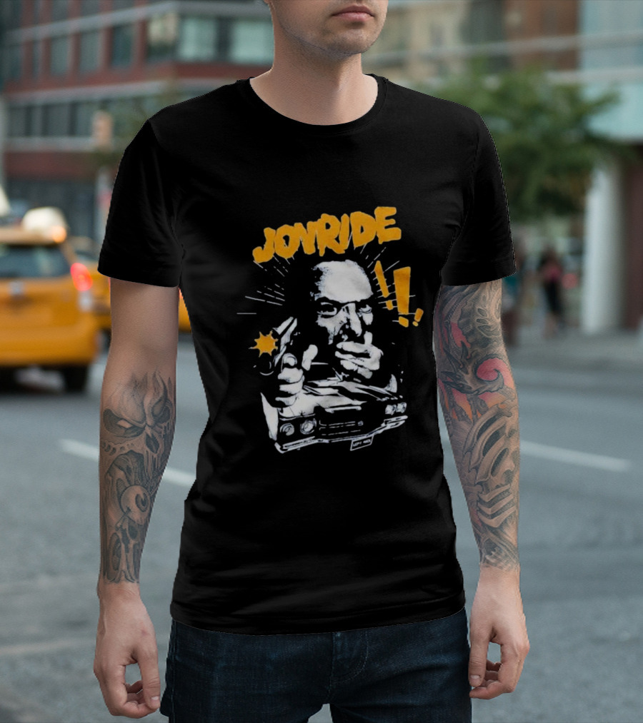 Joyride Man’s World Bold Retro Gunman Adventure T-Shirt
