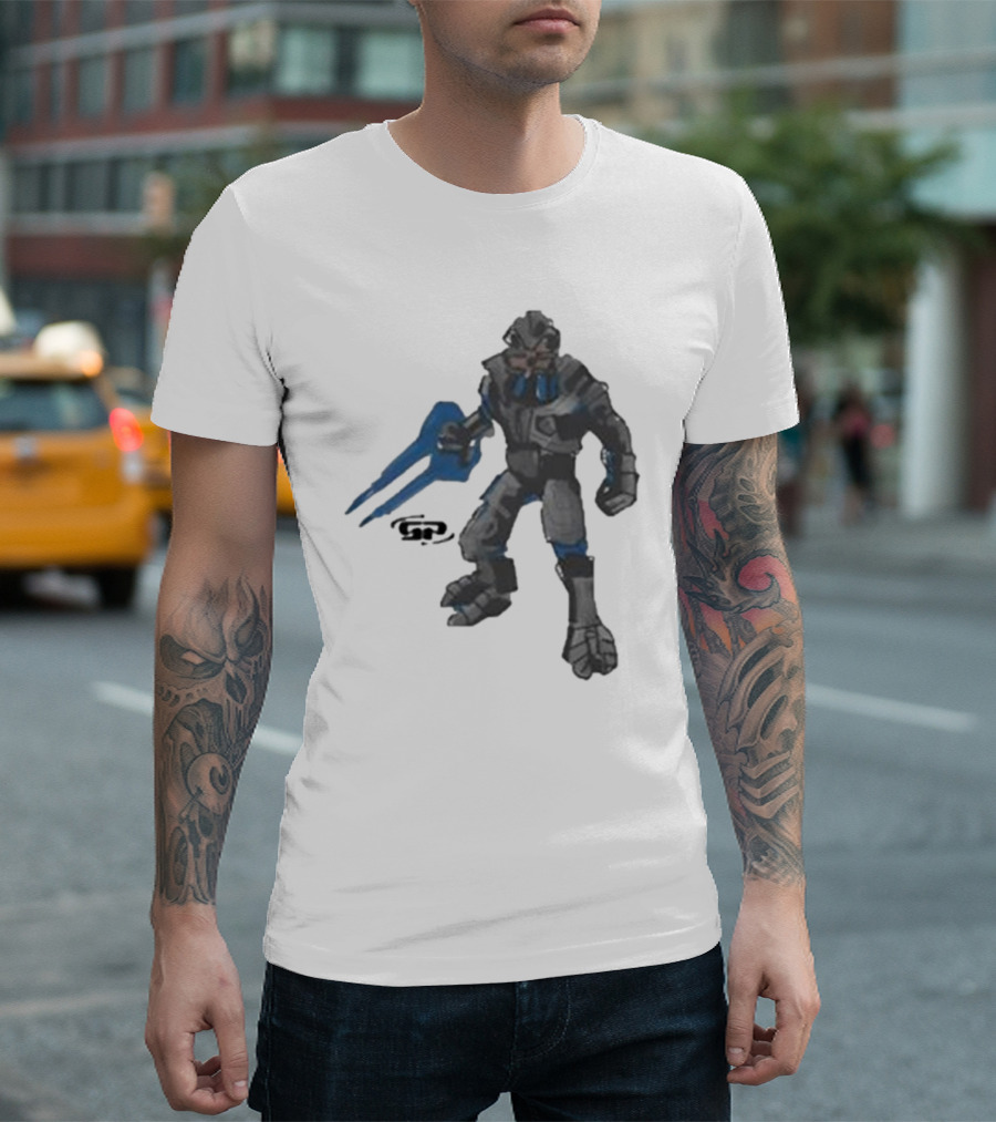 Halo 2 Arbiter Re-Release Collaboration Character with Energy Sword T-Shirt