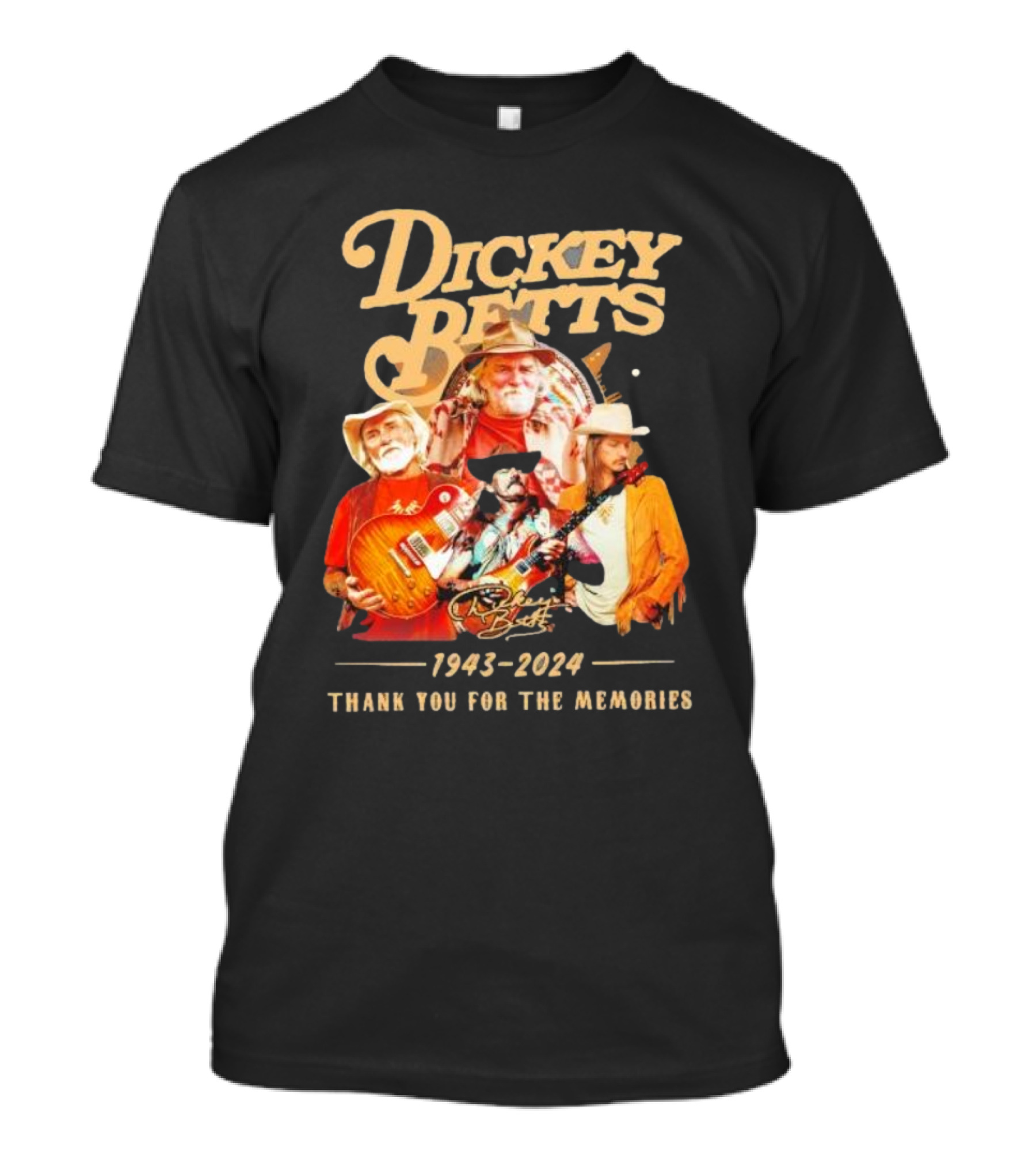 Dickey Betts 1943-2024 Signature Thank You For The Memories T-Shirt