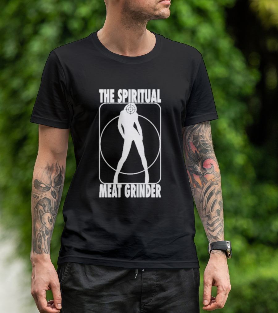 The Spiritual Meat Grinder Silhouette With Target Inside Circle T-Shirt