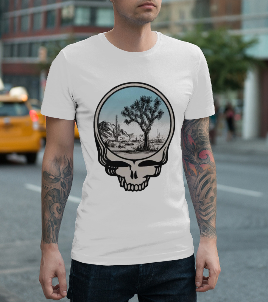 Grateful Dead Skull with Desert Scene Scenery T-Shirt