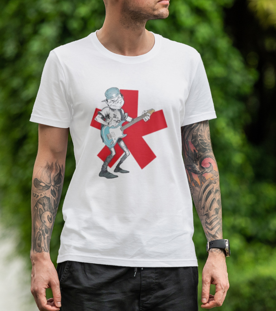 Tmd Comic By Thomas Tenney Rock Guitar Character With Red Asterisk T-Shirt