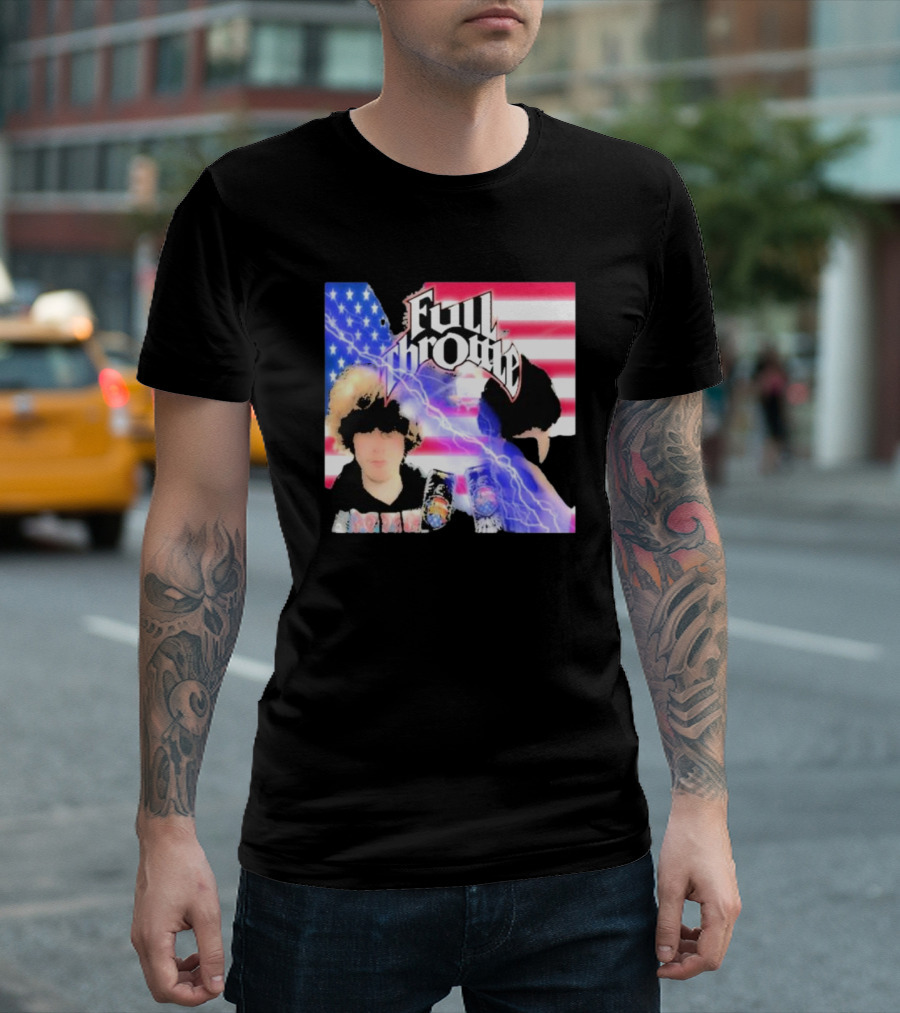 Full Throttle Stars and Stripes Energy Drink Lightning Burst T-Shirt