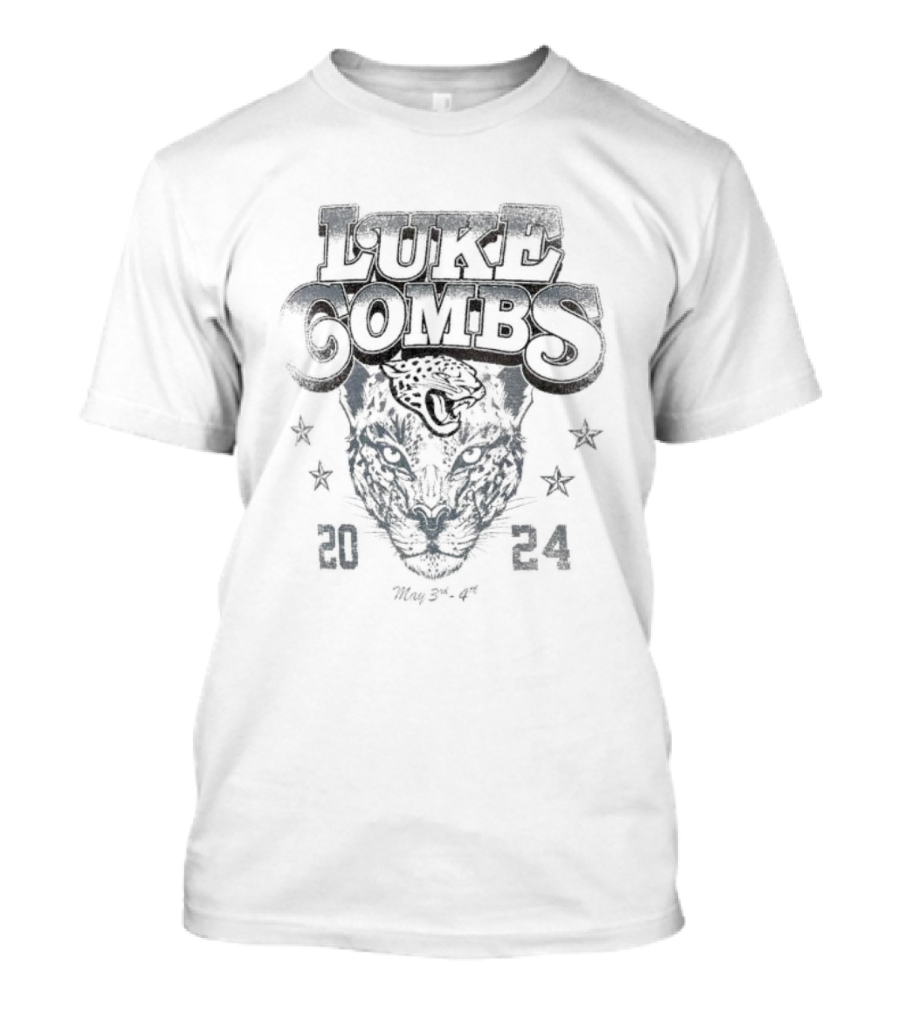 Luke Combs X Jacksonville Jaguars 2024 May 3-4 Tour T-Shirt