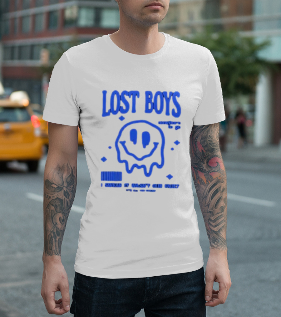 Lost Boys Nowhere to Go Barcode I Swear It Wasn't Our Fault T-Shirt