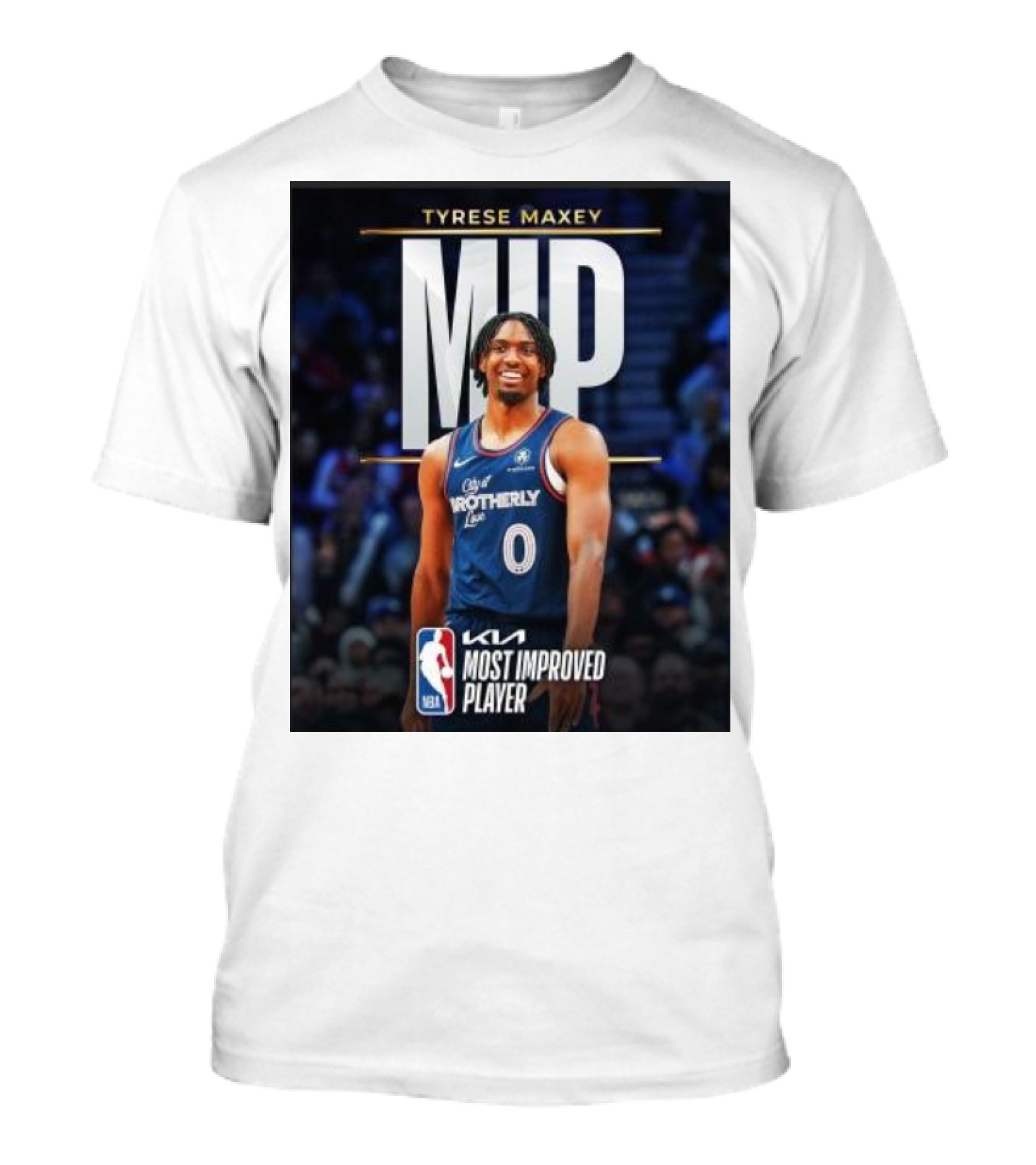 Philadelphia 76ers Tyrese Maxey Kia NBA Most Improved Player MIP 2023-24 T-Shirt