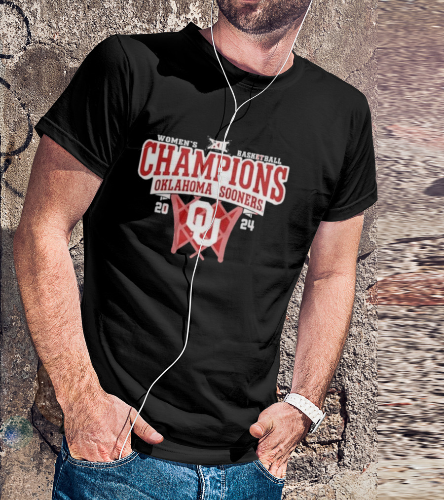 Women's Basketball Champions Oklahoma Sooners 2024 Big 12 T-Shirt