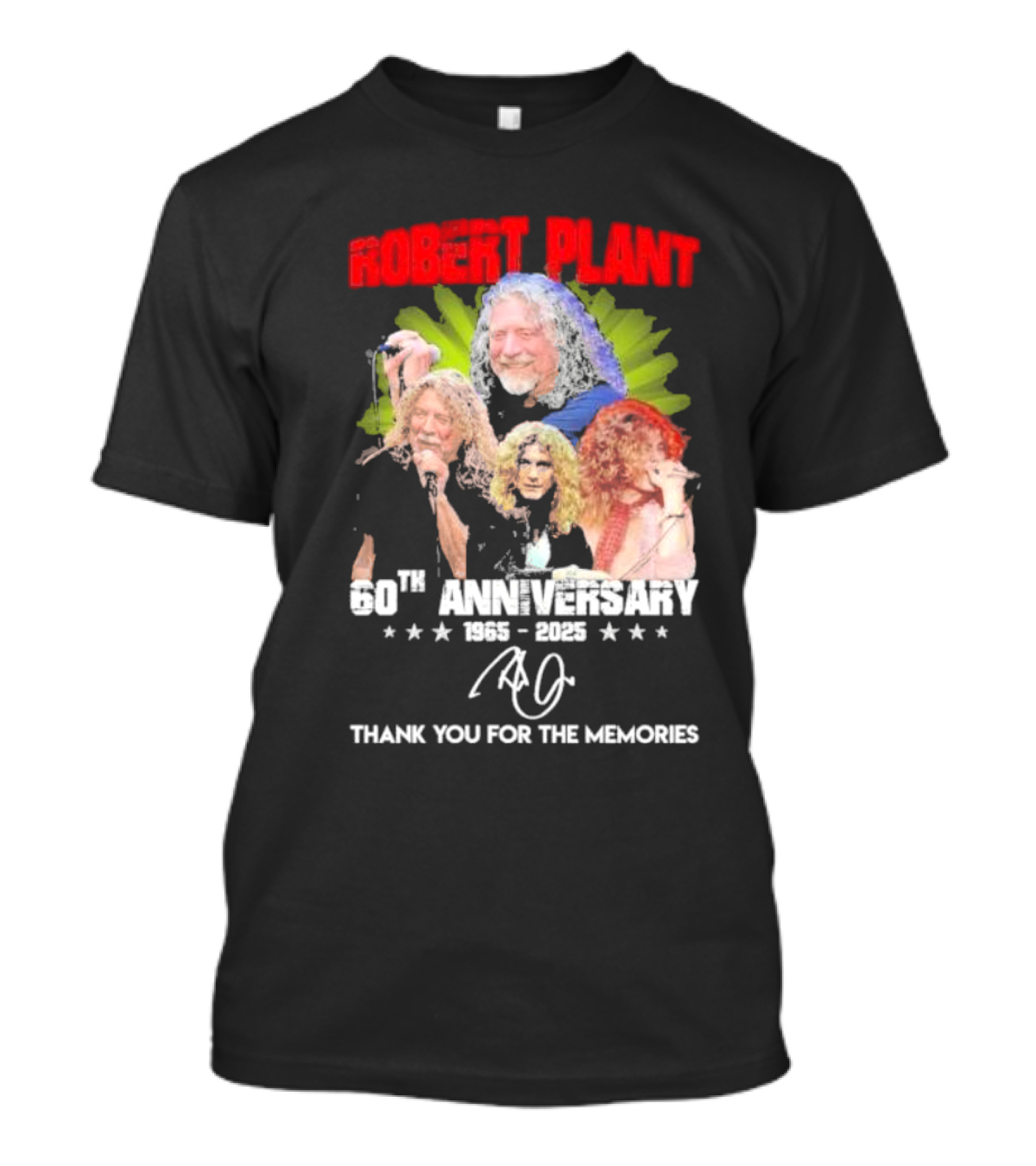 Robert Plant 60th Anniversary 1965-2025 Thank You For The Memories Icons T-Shirt