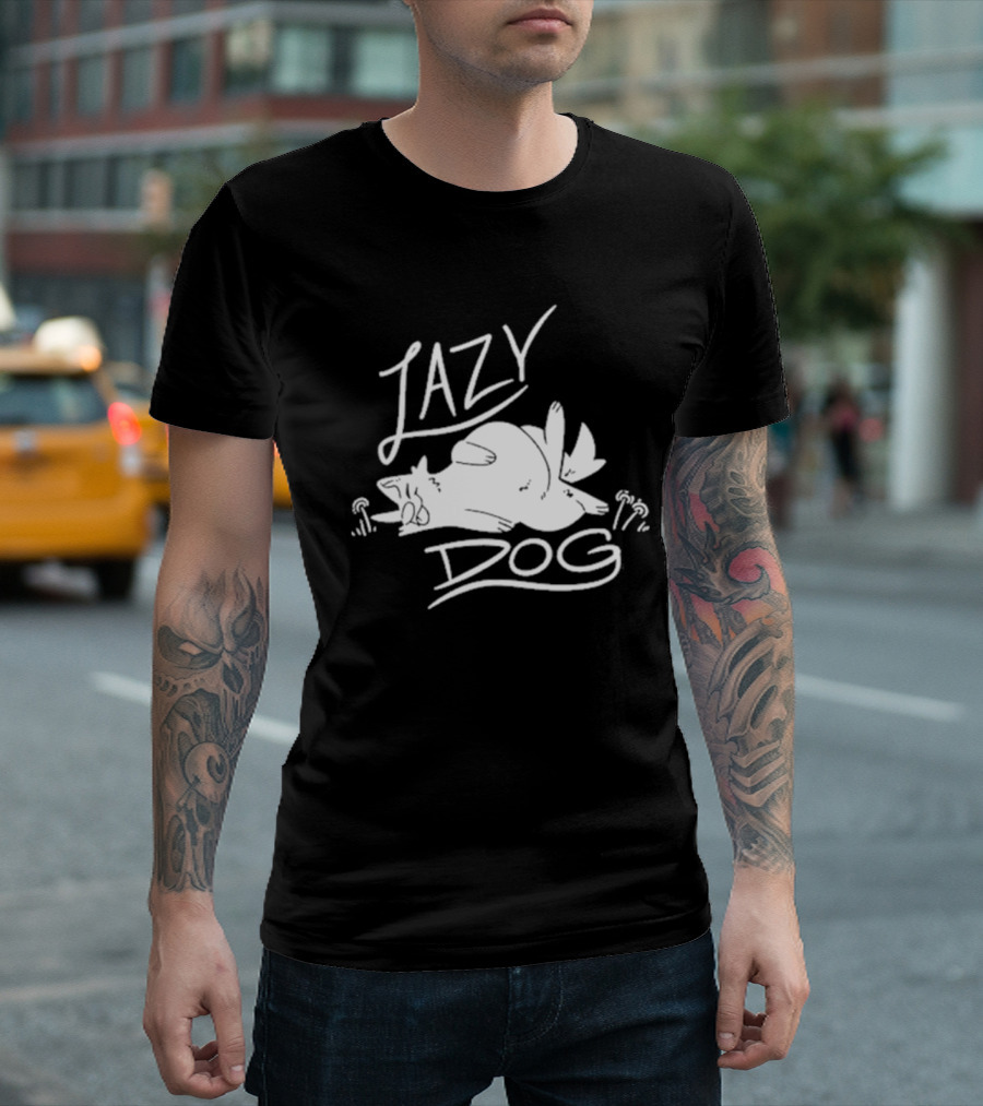 Lazy Dog Sleeping Art by Sloshdog T-Shirt