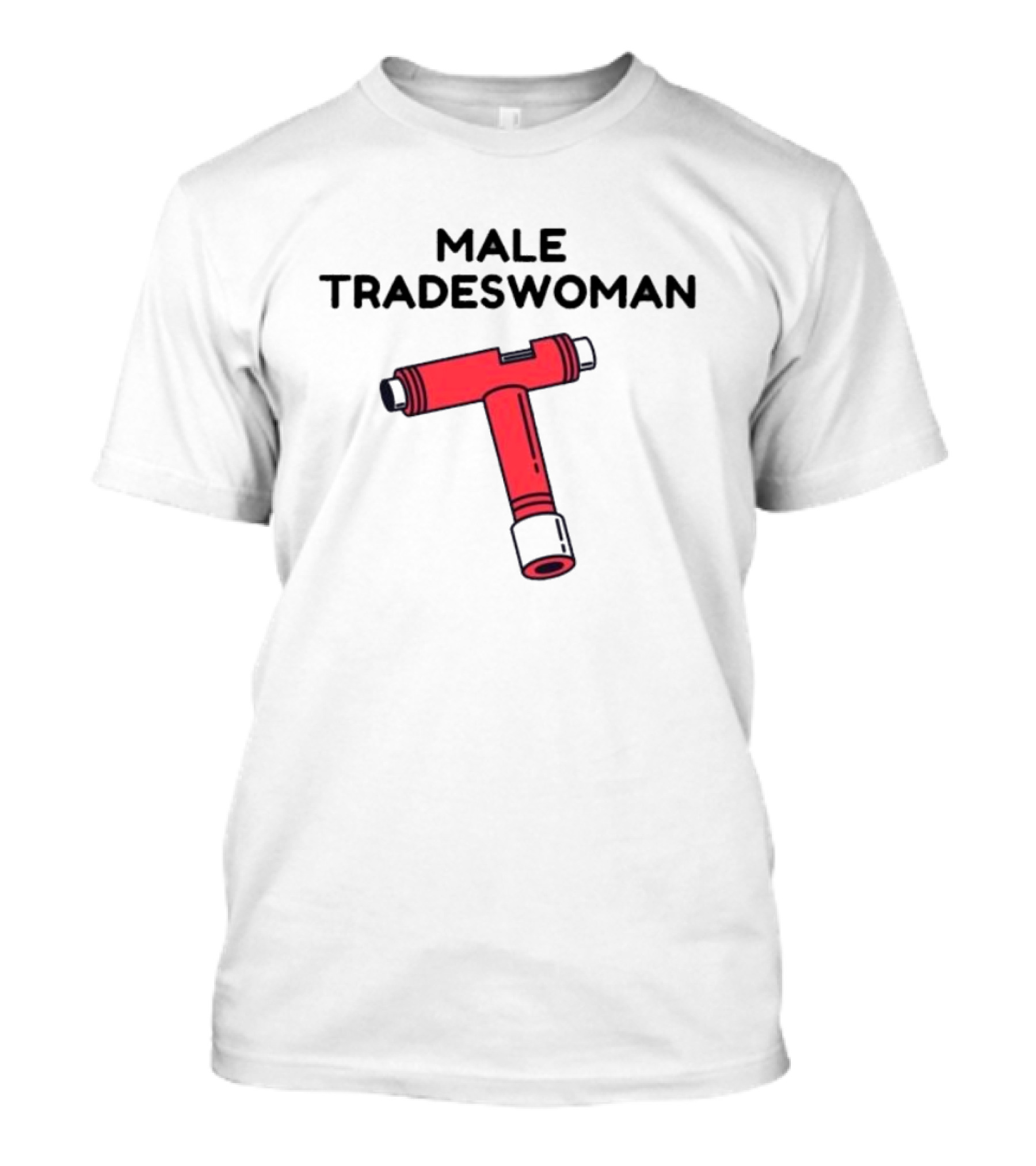 Male Tradeswoman 2024 Red Tool T-Shirt