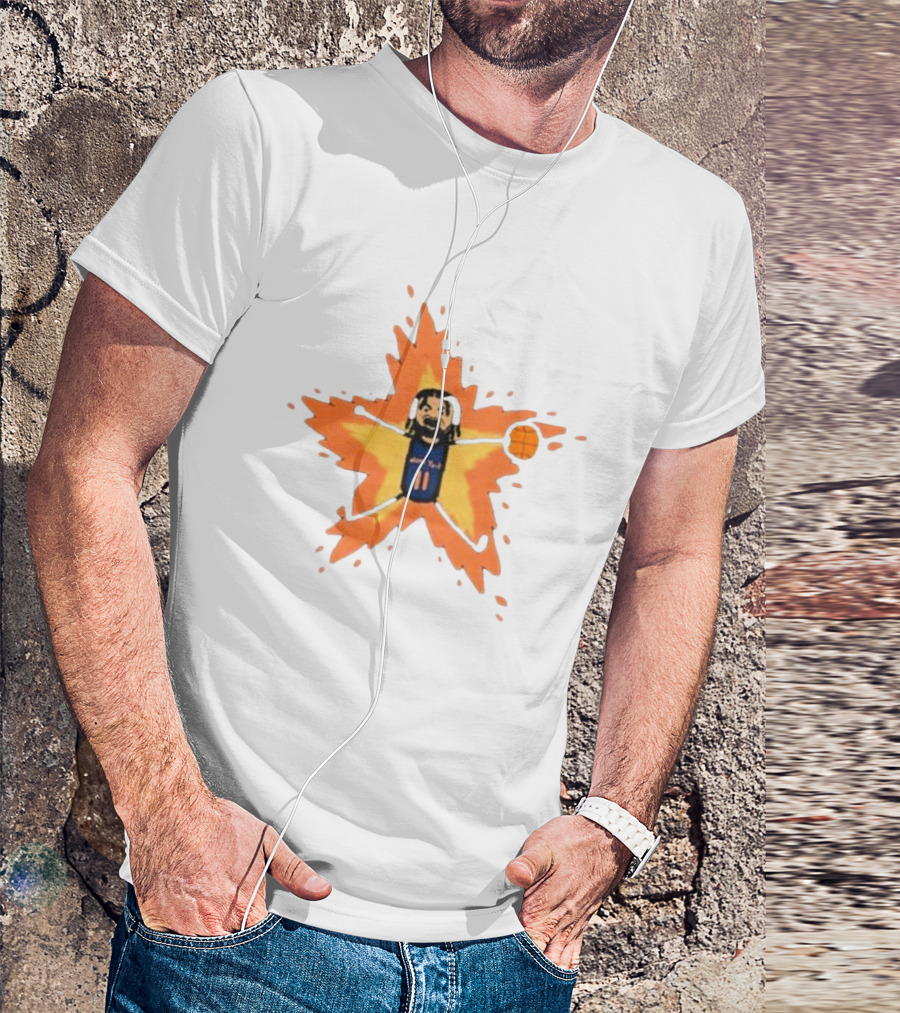 Paint Jalen Brunson Supernova Basketball Star Explosion T-Shirt