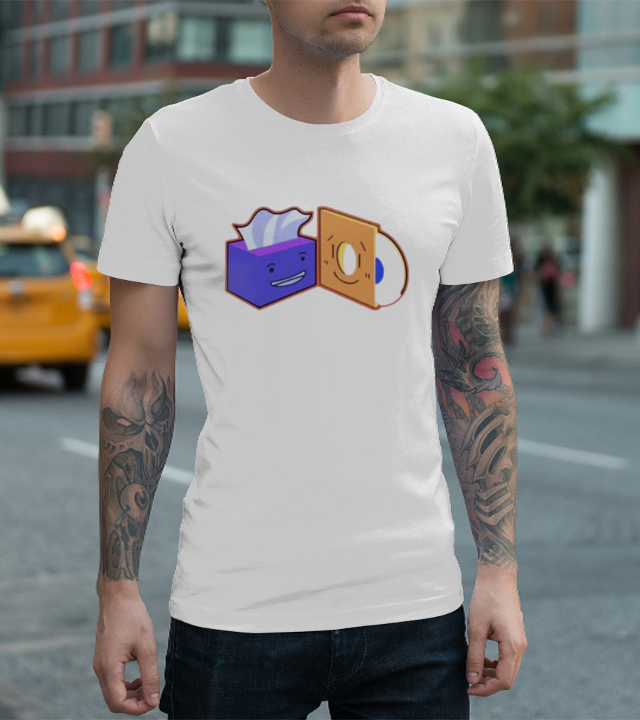 Burner The Strangers Tissue and Vinyl Record Faces T-Shirt