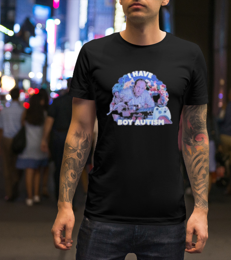 I HAVE BOY AUTISM Gaming Blocks And Toys T-Shirt
