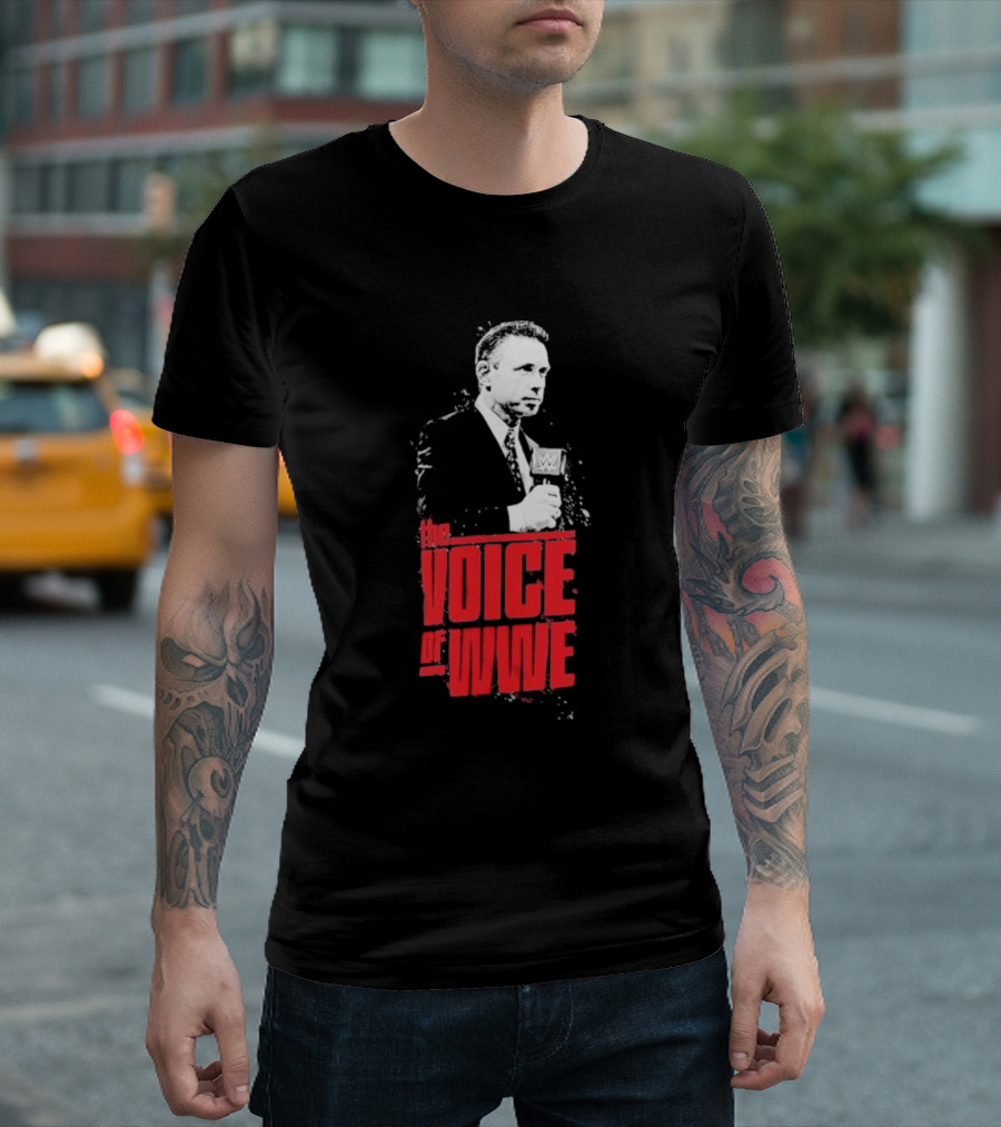 Michael Cole The Voice of WWE Microphone T-Shirt