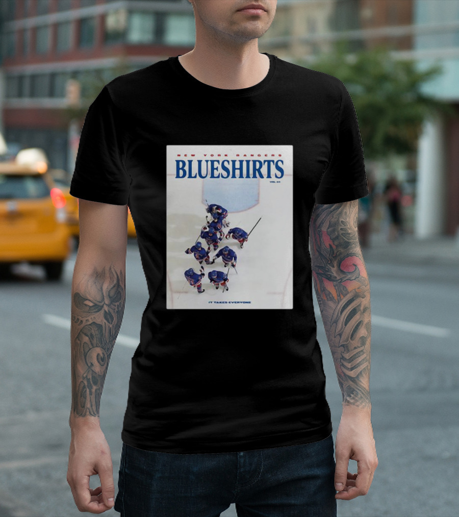 New York Rangers Blueshirts Overhead Magazine It Takes Everyone T-Shirt