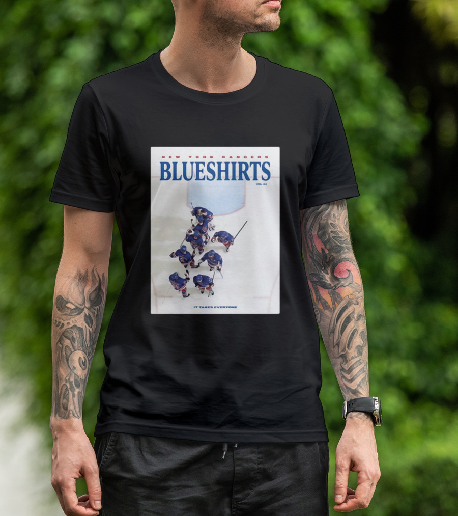 New York Rangers Blueshirts Overhead Magazine It Takes Everyone T-Shirt