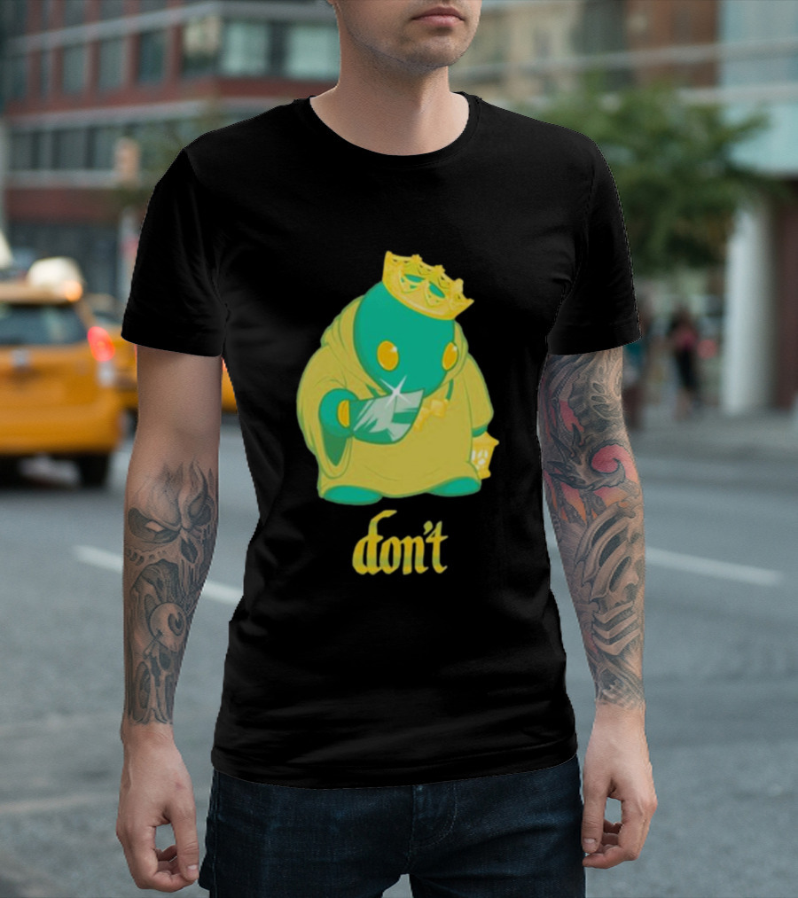 The Yetee King Don’t Green Creature with Crown and Crystal T-Shirt