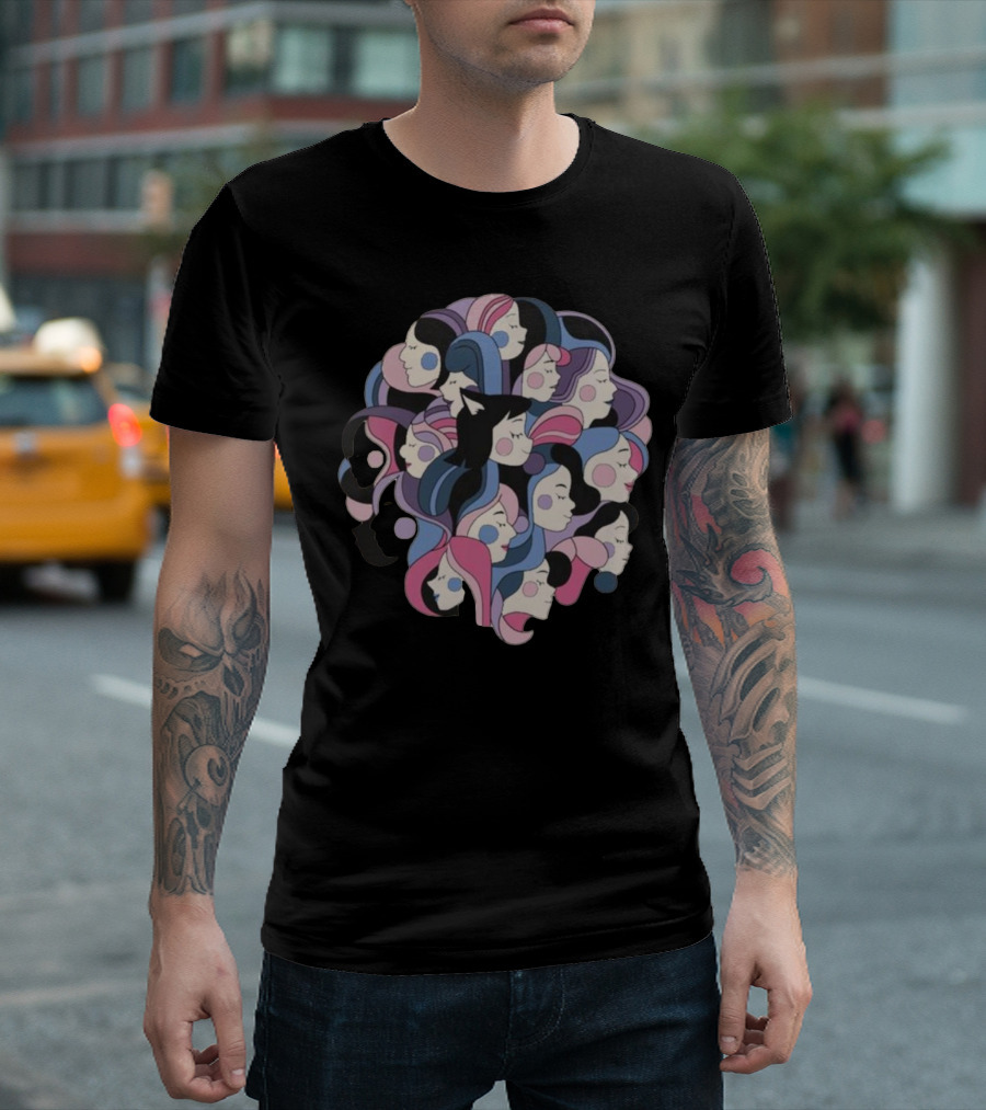 Women’s Day Mewtripled Multicolored T-Shirt