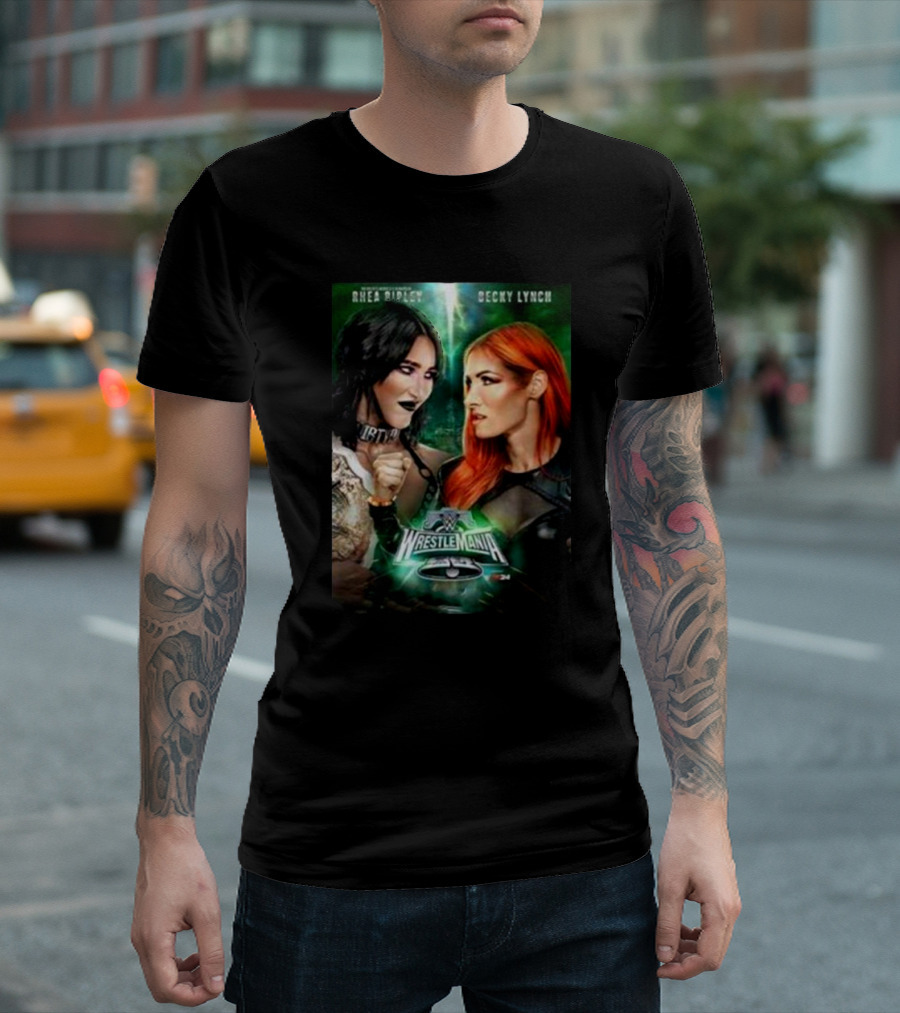Rhea Ripley Vs Becky Lynch WrestleMania WWE Showdown Women's World Champion T-Shirt