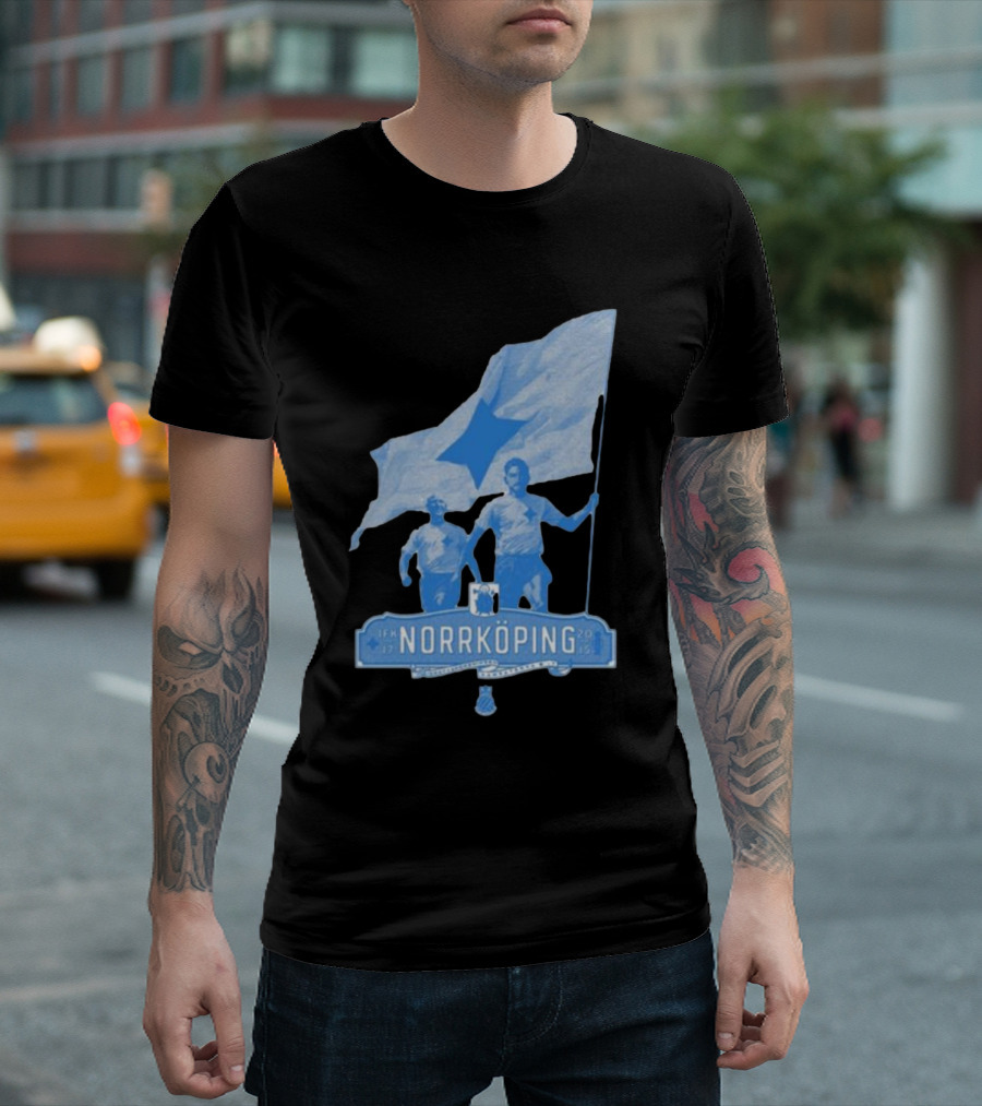 Wwwk IFK Norrköping 2024 Blue Star Flag Football Enthusiasts T-Shirt