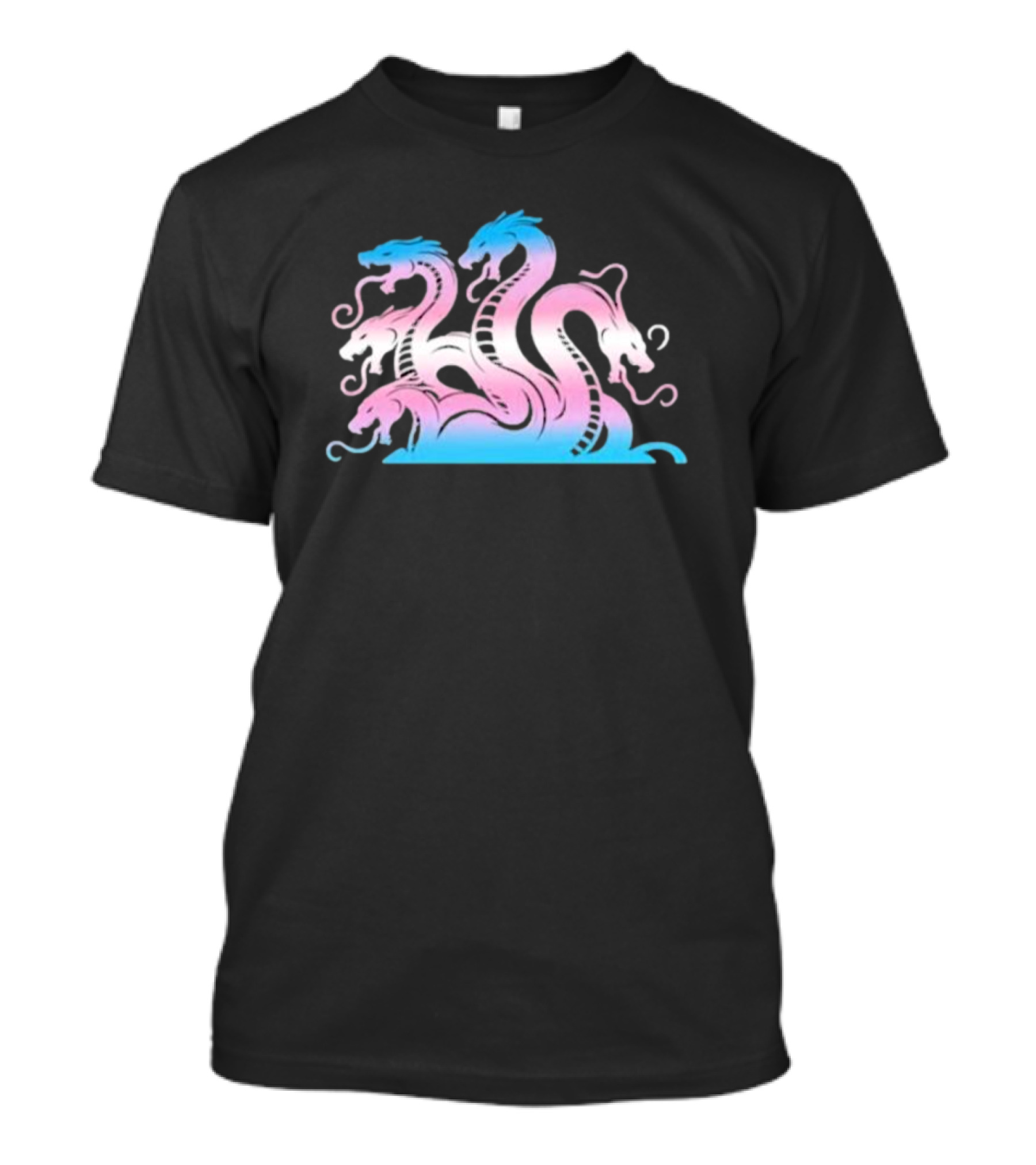 Multi Headed Hydra In Trans Pride Colors T-Shirt