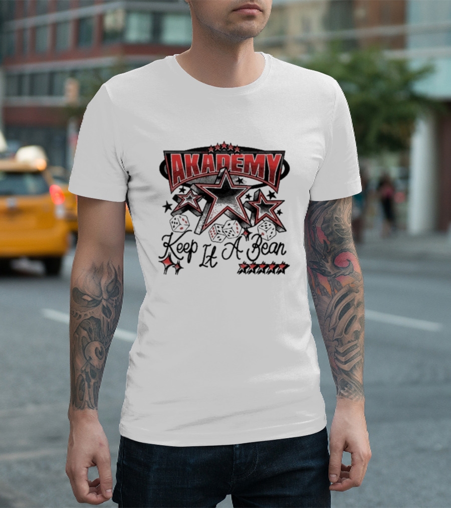 AKADEMY Keep It A Bean Dice and Stars T-Shirt