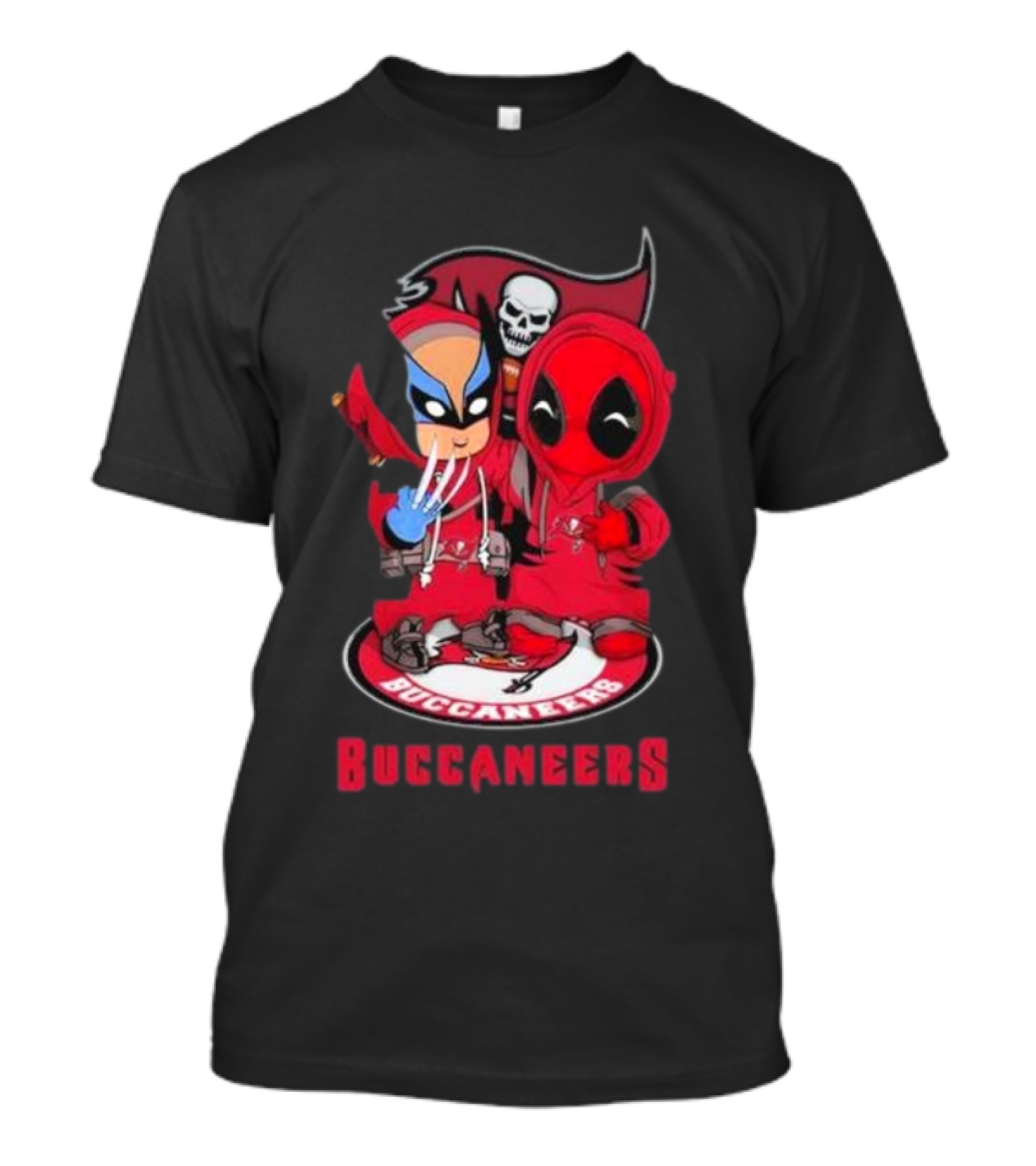 Tampa Bay Buccaneers Marvel Wolverine Deadpool Buccaneers T-Shirt